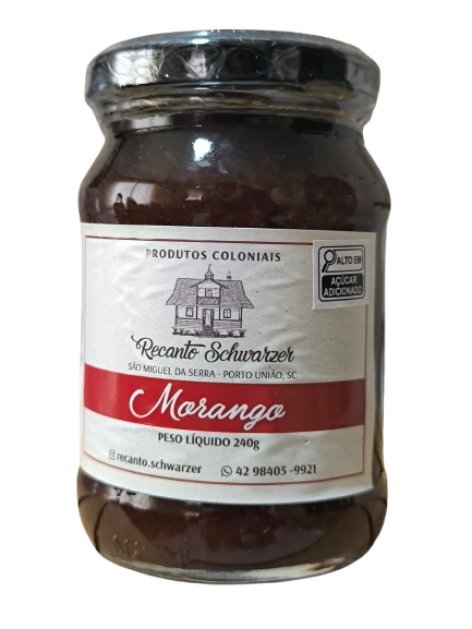 Geleia artesanal de morango Recanto Schwarzer