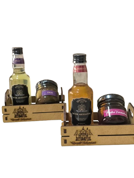 Lembrancinha com mini geleia e mini licor Recanto Schwarzer — foto 2