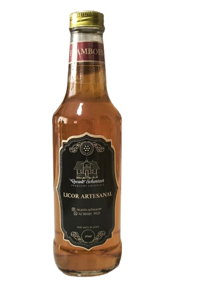 Licor artesanal de framboesa Recanto Schwarzer
