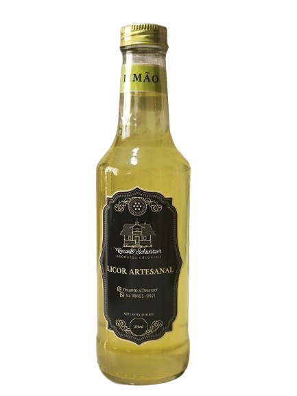 Licor artesanal de limão Recanto Schwarzer