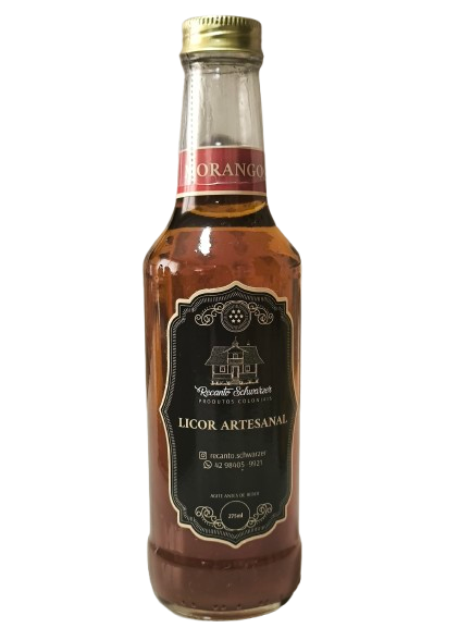 Licor artesanal de morango Recanto Schwarzer